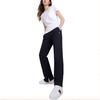 FILA Solid Color Logo Straight Leg Casual Pants Women bottoms Legendary-Blue F11W321601FNV