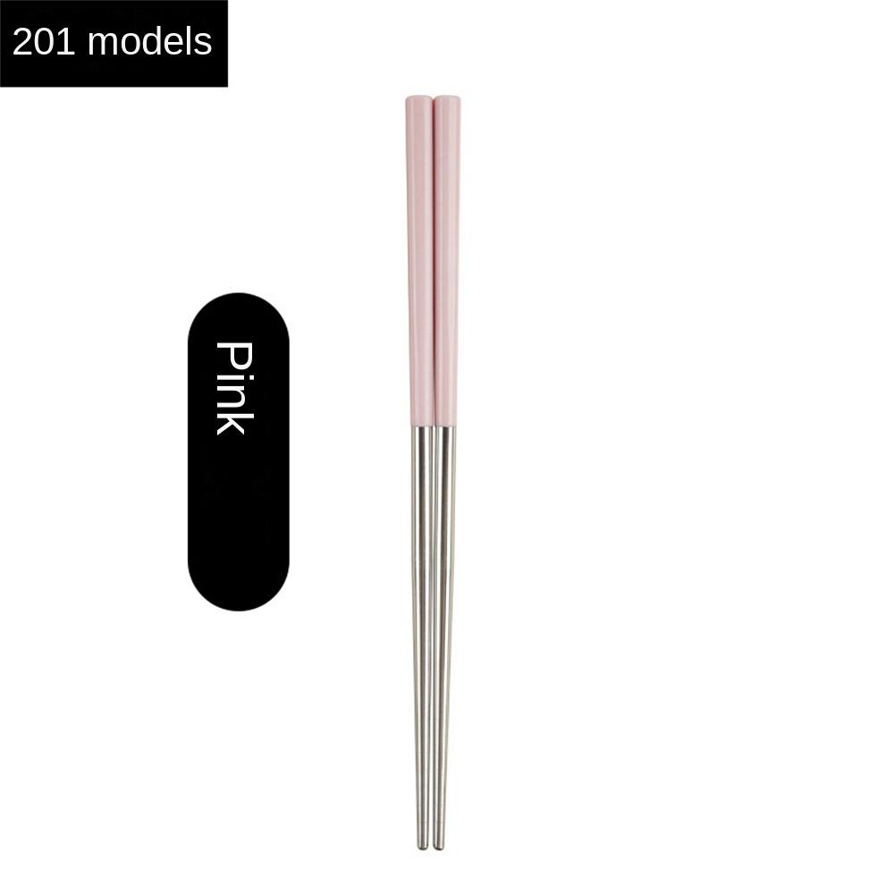 Stainless Steel Chopsticks Food Grade Reusable Non-slip Chopsticks Non-slip Food Sticks Tableware Kitchen Tools