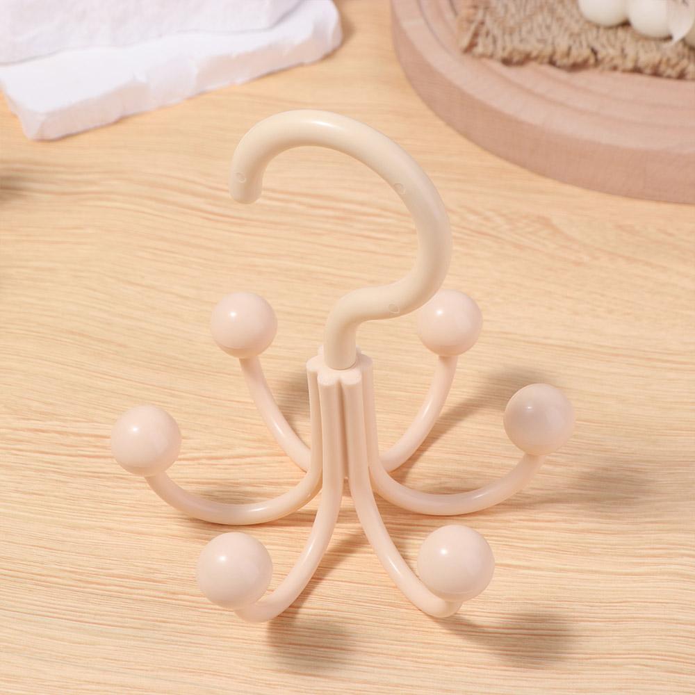 6pcs Portable Rotating Hook Space-Saving Multi-Functional Hooks Hat Tie Bag Hook  Home Storage