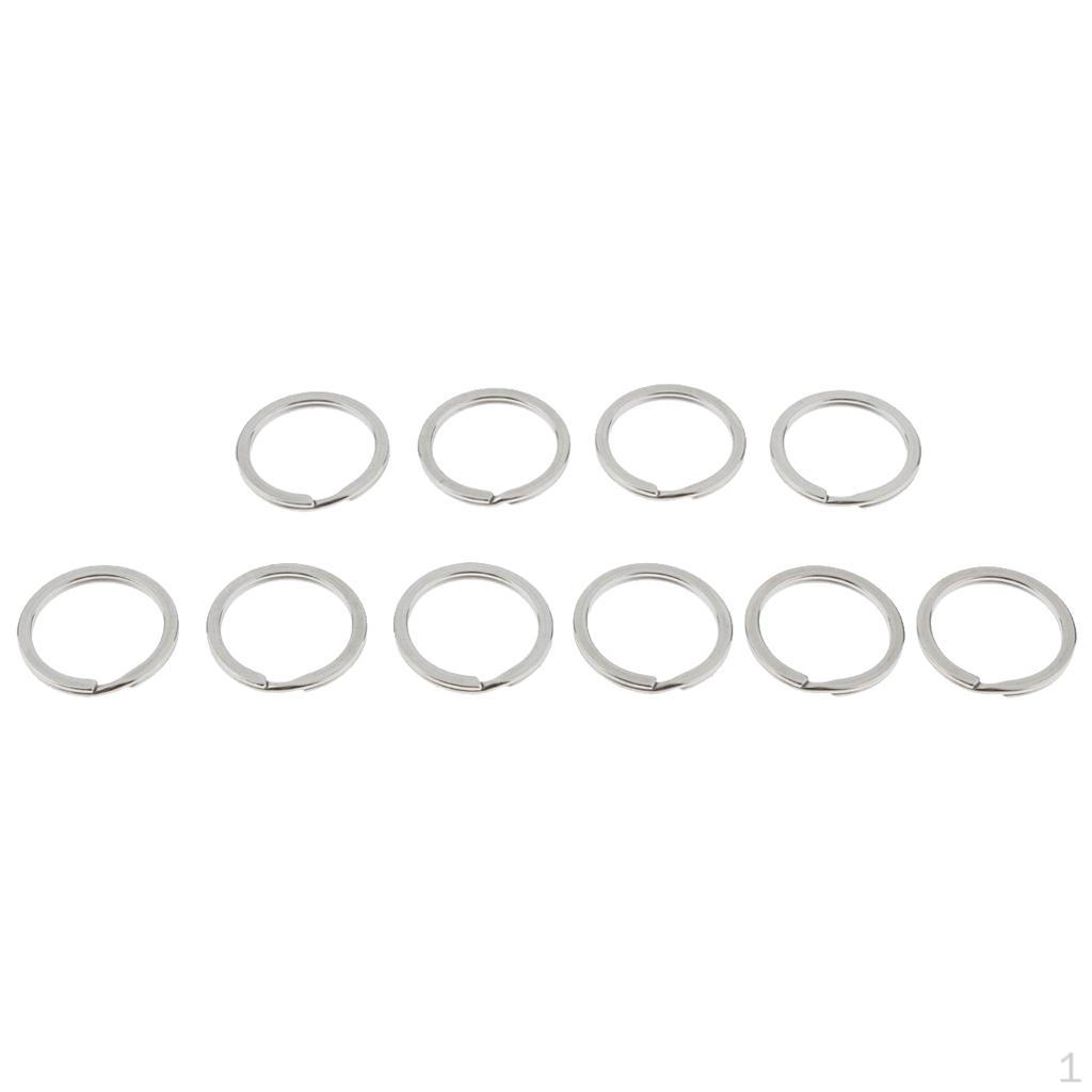 10 Металлических Брелоков Silver 28mm