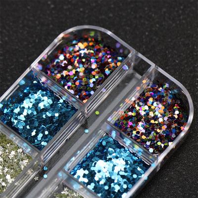 12 Grades Mini Lantejoulas Estrela Brilhante para Unhas Estrela 3D Glitter Estrela Pentagrama Laser Holográfico Flocos Charms de Arte para Unhas Decoração Diy
