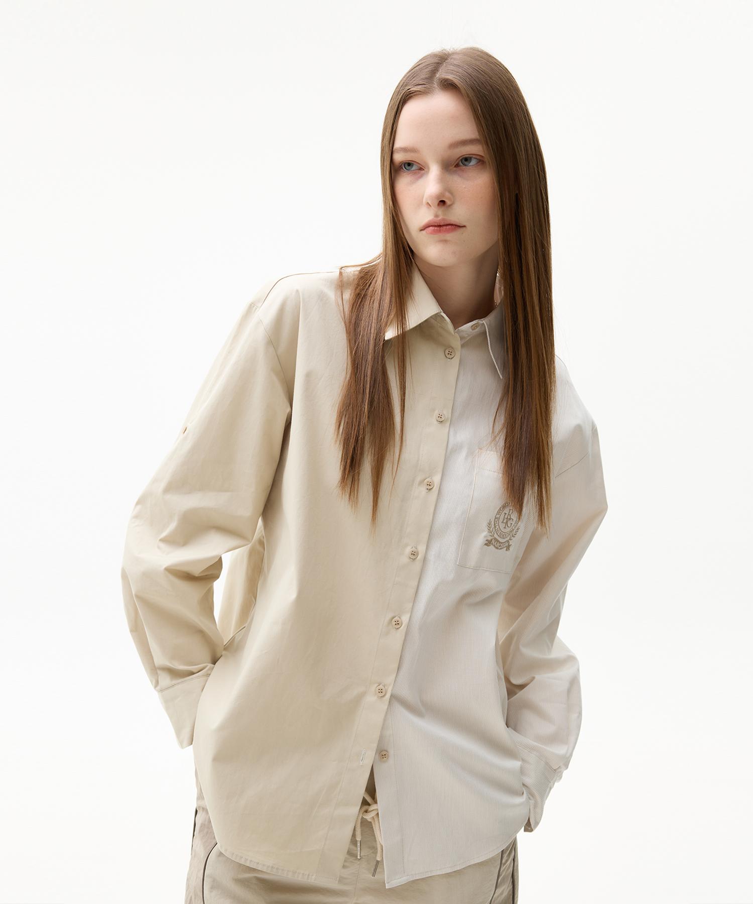 Latizen Lk Stripe Shirt(Beige) Beige/Free
