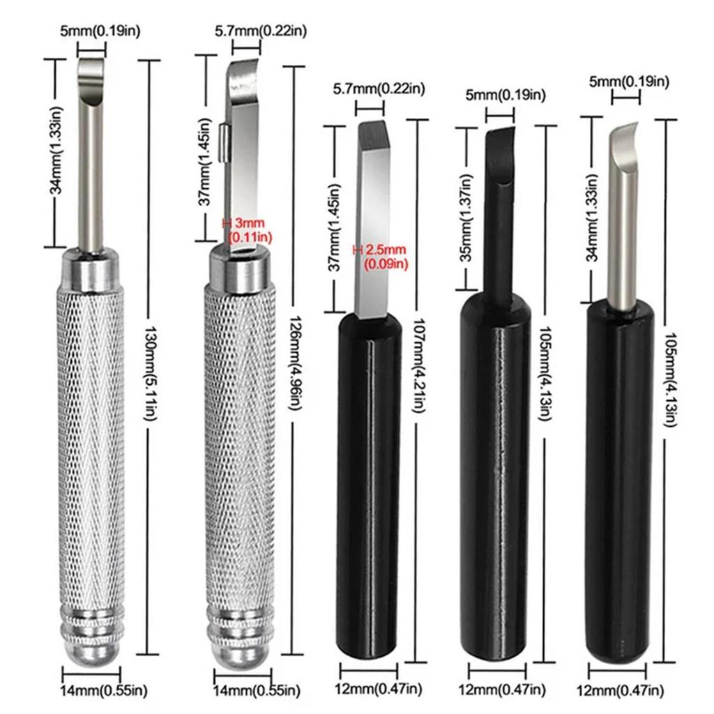 Watch Back Cover Opener Remover Repair Tools 5 Pieces Metal Knife Practical Pry