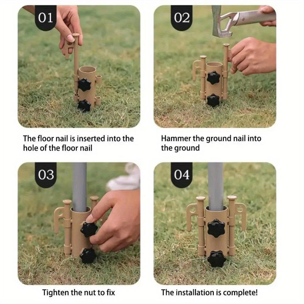 1PC Canopy Tarp Camp Pole Fixer Camping Supplies Tent Accessories Equipment Support Rod Fixing Tube Outdoor Suit Tent Parts