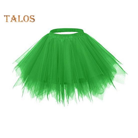 

Жіноча тюлева спідниця 1950-х Вінтажна доросла балетна кринолінова спідниця-пачка Пухнаста нижня спідниця принцеси Танцювальна сукня для косплей-вечірки Карнавал зелений