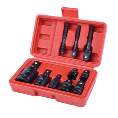 10 Stück/Set 12-Kant-Stecknuss Extra lange Vielzahn-Stecknuss Ratsche Universalantrieb 1/4 Zoll 3/8 Zoll 1/2 Zoll