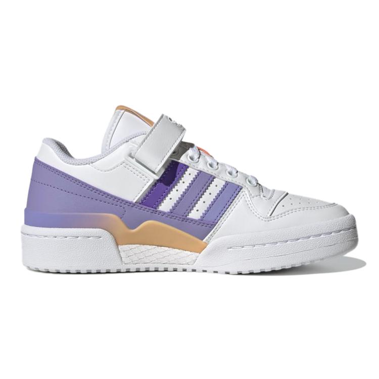 adidas Originals FORUM Low J Abrasion Resistant Support Low Top Skateboard Shoes White Purple GY8209