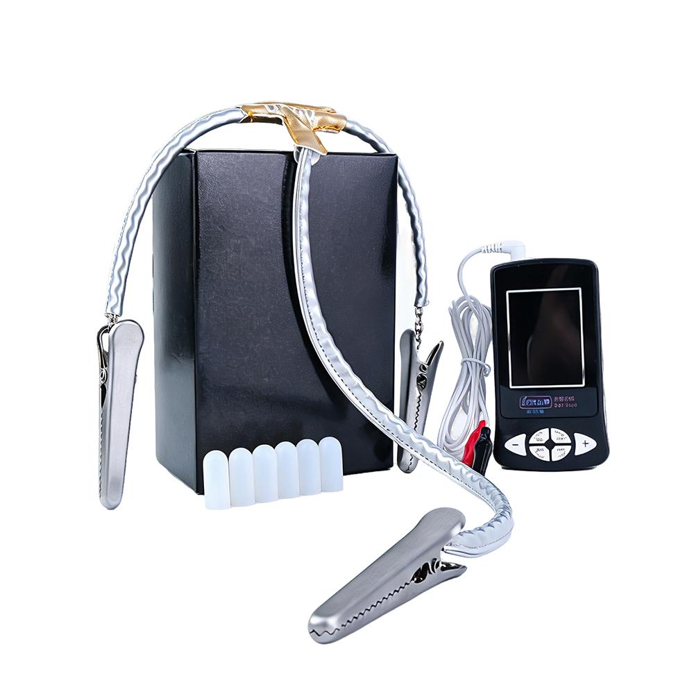 QKKQ 3 Clips Metal Alligator Nipple Clamps with Mouth Clamp Nipple Pain and Electro Stimulation BDSM Clamps for Women Men