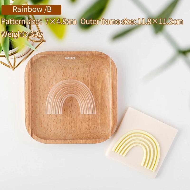 Boho Arch Rainbow Cookie Cutter Mold Bohemian Arched Cake Decorating Tool Birthday Wedding Baby Shower Biscuit Stamp for Baking