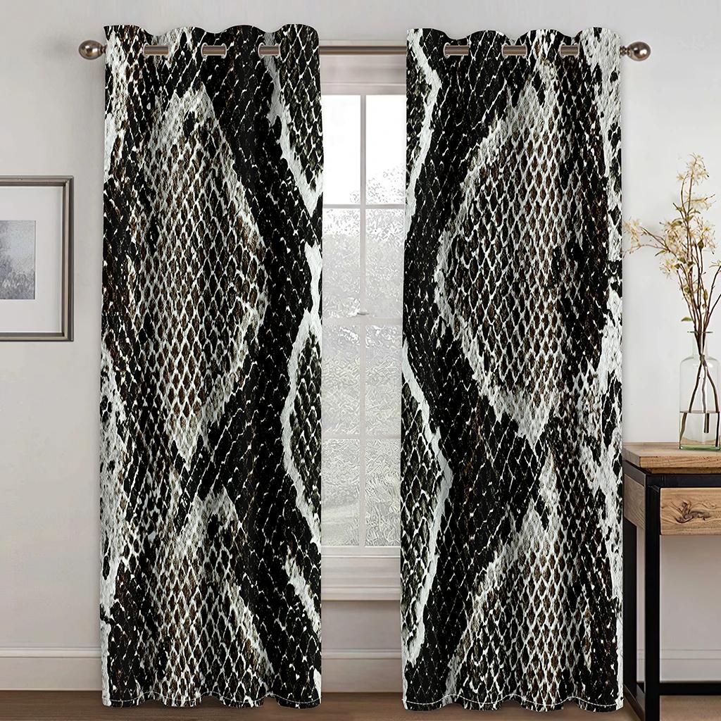2 Panels Golden Leopard Printed Serpentine Drapes Bedchamber Livingroom Space Floor - to - ceiling Windowpane Kitchen BlindsGrommetBestFreeShip