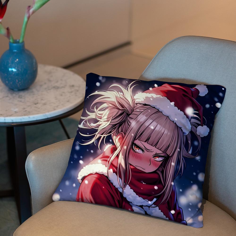 My Hero A-Academia H-Himiko Toga Cushion Cover 2-in-1 Reversible Plush Pillow Cover | Car/Sofa/Bed | Perfect Gift