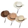 Verstellbarer Stroh-Sonnenhut mit breiter Krempe Sommer Anti- Panama Fedora Hut Leicht faltbar Reise Strand Trilby Hüte für Outdoor-Aktivitäten