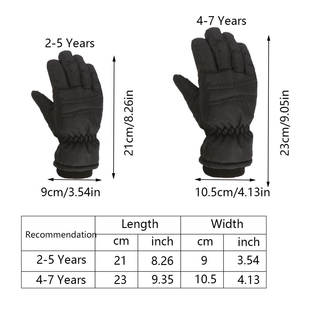 Kinder Winddichte Winter Skihandschuhe, Dicke Rutschfeste Kälteschutz für Outdoor Radfahren, 2 Paar