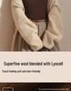 Women's Black Fleece-Lined Half-High Neck Base Layer Knit Top - Thickened Long Sleeve for Autumn/Winter 2026