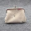 Floral Canvas Coin Purse, Women Change Purse with 2 Compartments, Kiss Lock Closure Pouch for Cash Coins Cards