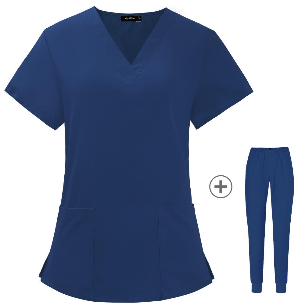 2025 Summer New Women Wear Scrub Suits Hospital Doctor Working Uniform Medical Surgical Multicolor Unisex Uniform Nurse Accessories