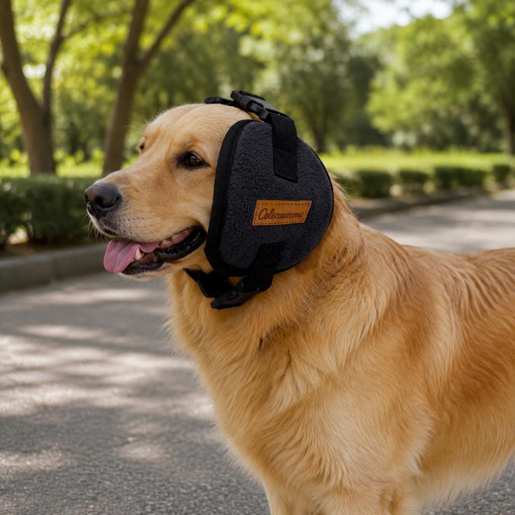 Pet Ear Muffs Noise Reduction Sound Dampening Soothing Mood Thin Fleece Warm Adjustable Thunder Anti‑Stress Pet Supplies