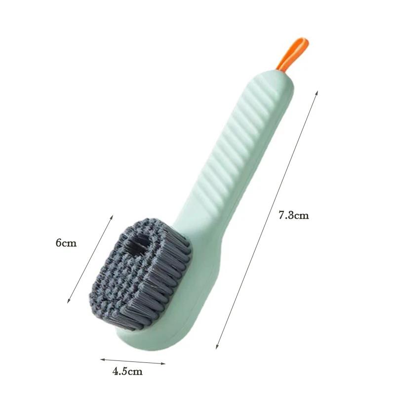 

Многофункциональная автоматическая щетка для добавления жидкого мыла для обуви с мягкой щетиной, доска для одежды, дозатор мыла зелёный