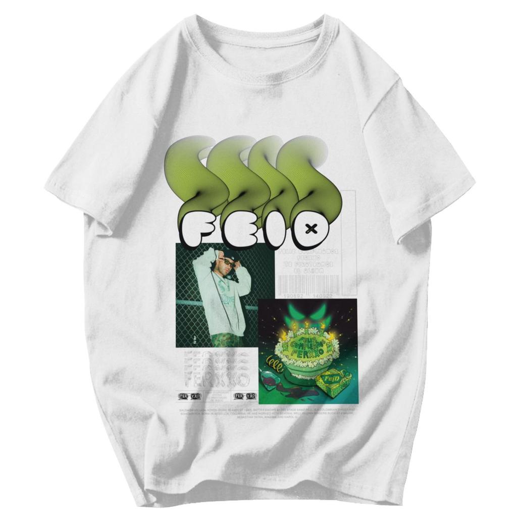 Men T Shirt Ferxxocalipsis Tour 2025 Feid Ferxxo Vintage Cotton Y2K Graphic Oneck Unisex Clothing T Shirts