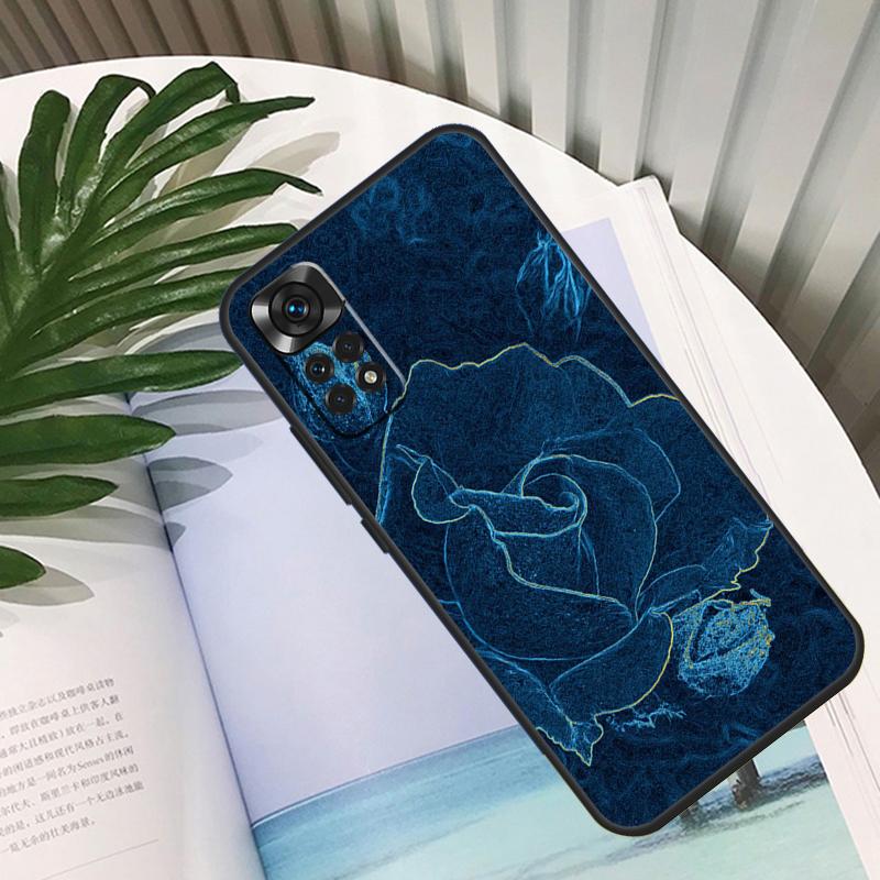 Blaue Rose Kunst Hülle Für Xiaomi Redmi Note 11 10 12 13 14 15 Pro Plus Hülle Für Redmi 15C 10C 13C 12C 14C 15
