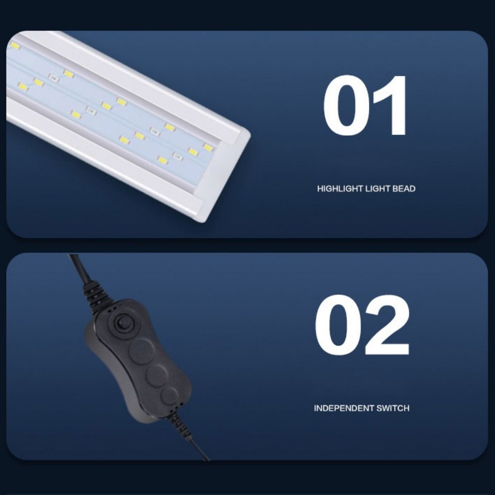 Super Slim Aquariumlicht Wasserdichtes LED-Licht Stativ Haushalt Aquariumlicht Hotel