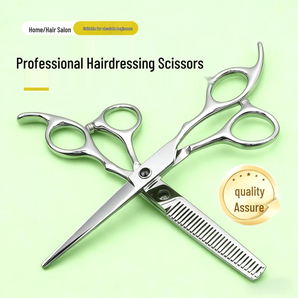 Professional Hairdressing Scissors Set - Straight & Thinning Shears for Barbers and Bangs