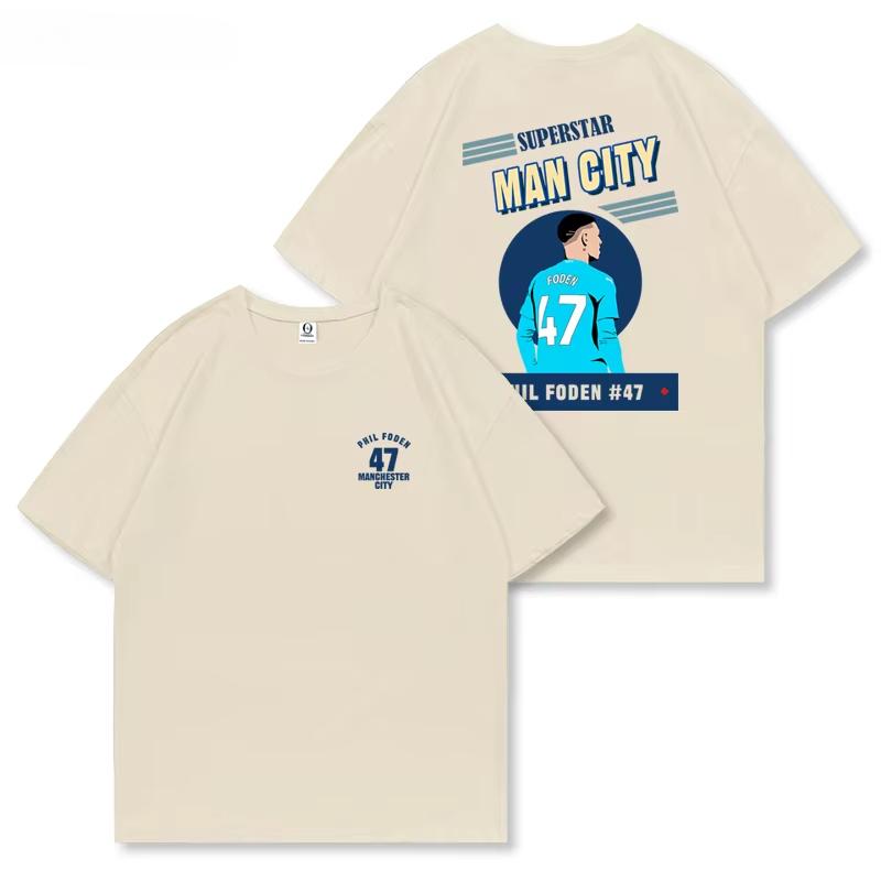 2025 Men Sport Cotton T Shirt FODEN Manchester City 47 FOden Football Tide American Casual Cotton Short Sleeve Tee Top Clothing