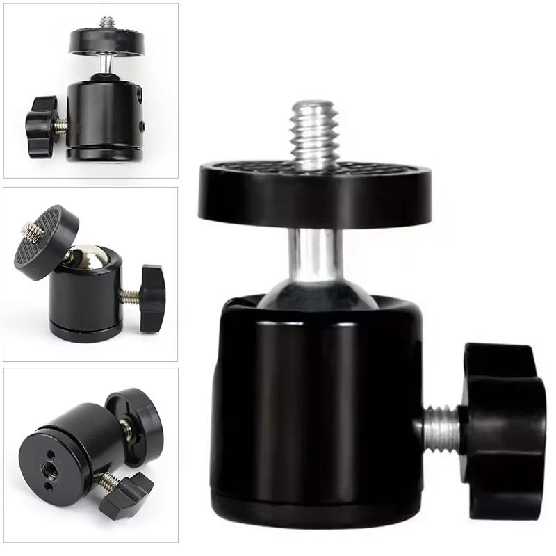 Universal 1/4" Swivel Mini Ball Head Tripod Mount Adapter For GoPro 13 Insta360 DSLR Camera Camcorder Light Bracket Accessories