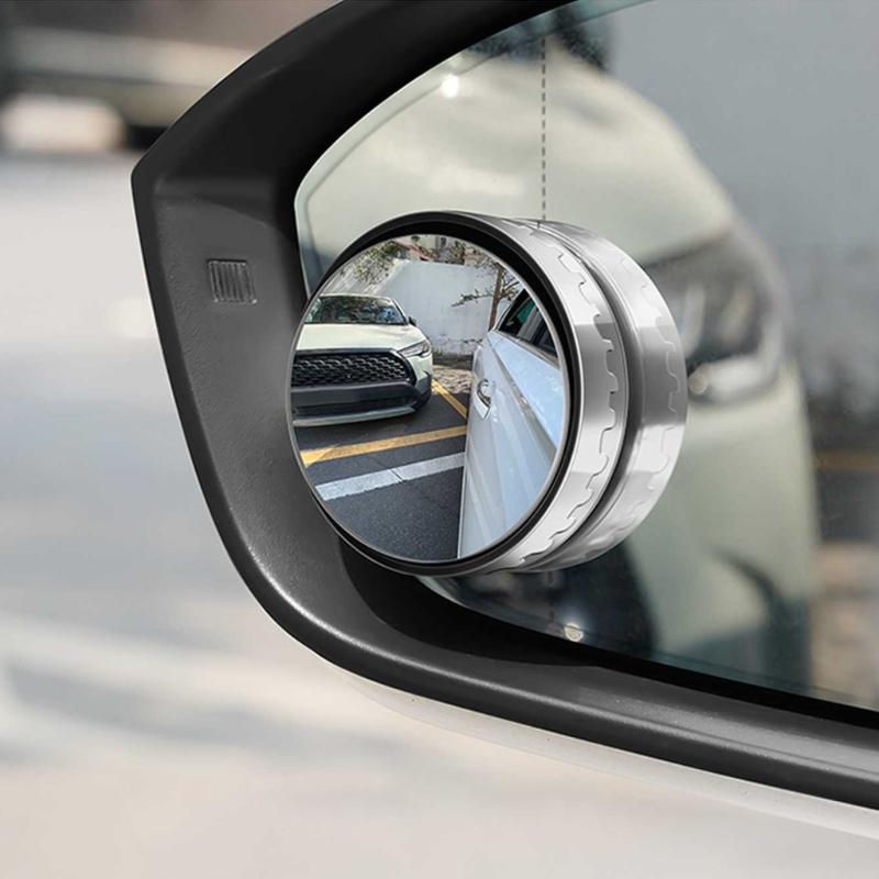 Blind Spots Auxiliary Mirrors Round Glass Frameless Convex General  Fit Car Safety Mirror Simple Use for Car SUV Truck