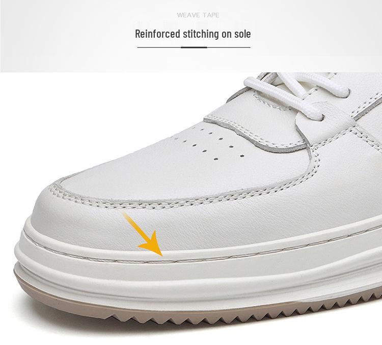 Men's Trendy Breathable Leather Casual Shoes - British Style Soft Sole Work Boots