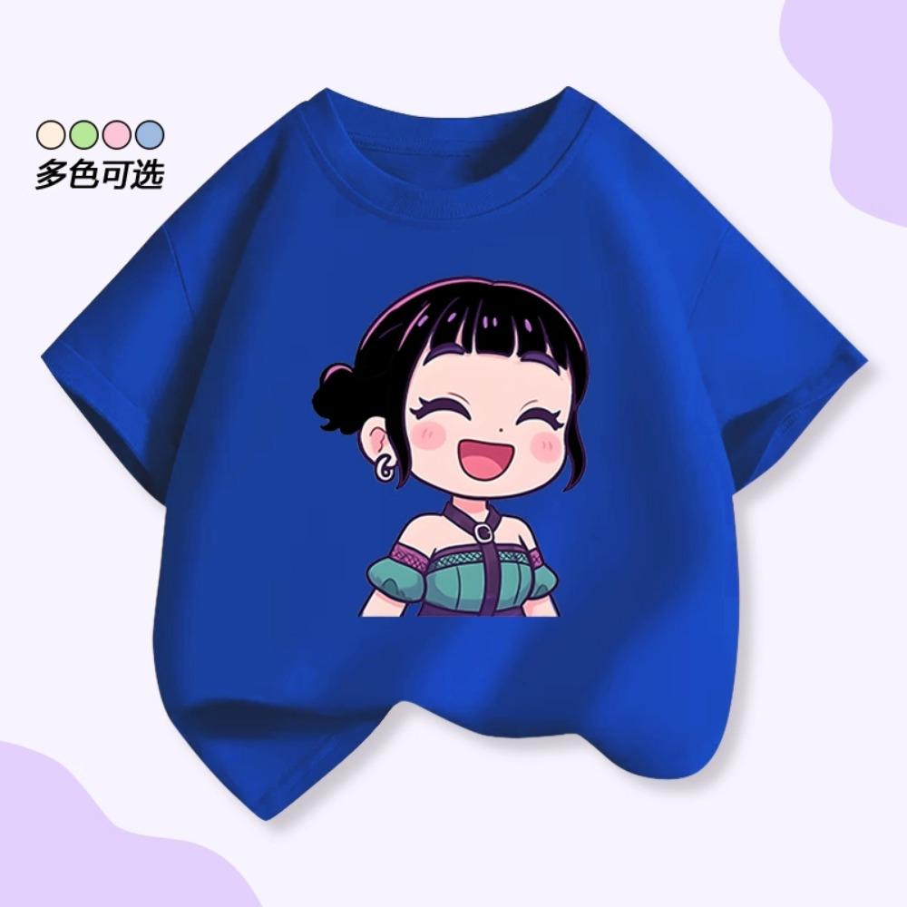 KPOP Witch Hunter Zoey Zoey Children's Short Sleeved T-shirt Summer 2026 New Devil Hunter Round Neck Parent Child Clothing