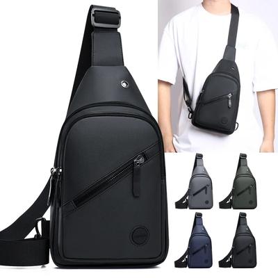 Lightweight Men's Chest Bag, Adjustable Strap, Casual Nylon Crossbody Bag,Hiking Sling Bag for Outdoor Sports