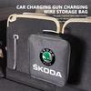 Per Skoda Logo Auto Custodia Cavi Borsa Porta Caricabatterie Organizzatore Cavi Impermeabile Octavia A5 A7 RS Fabia Superb Rapid Karoq