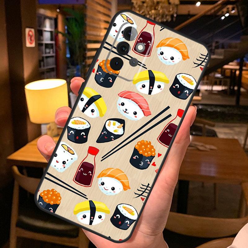 Sushi Food Case For Samsung A12 A22 A32 A42 A52 A72 A14 A24 A34 A54 A50 A51 A71 A13 A33 A53 Cover Shell