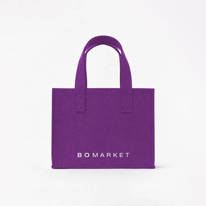 Bomarket Felt Wine Bag Purple