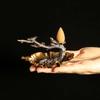 Vintage Metal Tree Branch Backflow Incenses Holder Waterfall Incenses Cones Burners for Meditations and Relaxation Space