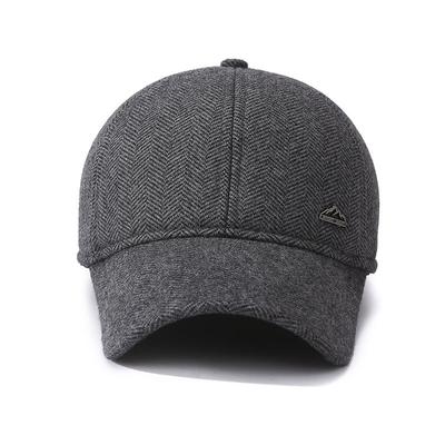 Warm Cotton Hat Men'S Windproof And Cold-Proof Ear Protector Woolen Baseball Cap Fashion Versatile Outdoor Sports Cap