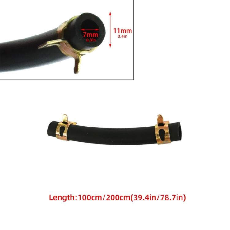 Manguera de Combustible con 10 Abrazaderas Diámetro Interior 7mm Manguera de Gas para Fuera de Borda Resistente a la Corrosión para Sistemas de Combustible de Coche Motocicleta Barco