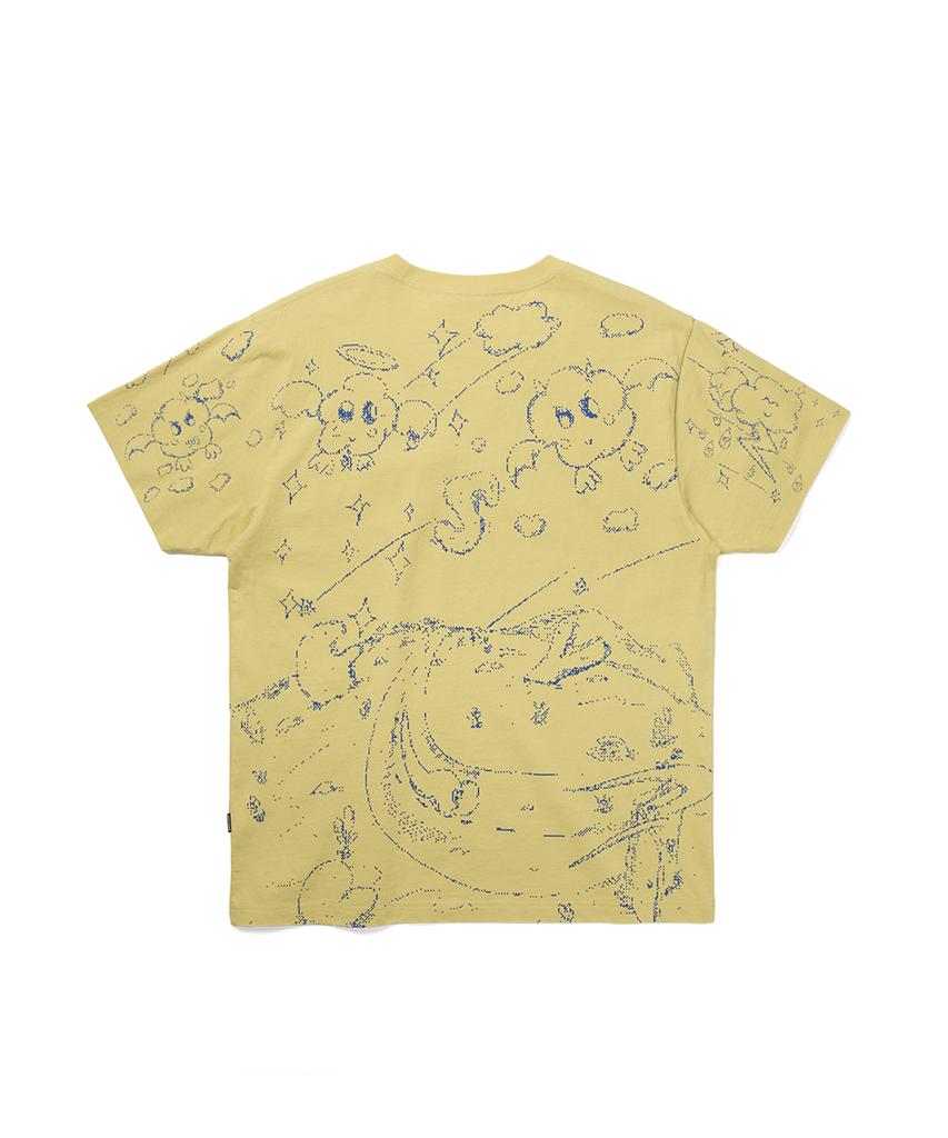 YESEYESEE Pixel World Tee Light Mustard