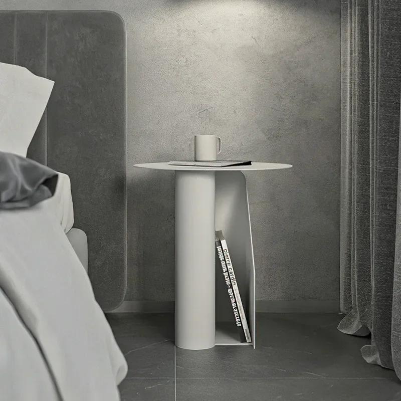 Nordic Designer Bedroom Bedside Table Modern Minimalist White Minimalist Small Creative Bedside Table Light Luxury Small Table