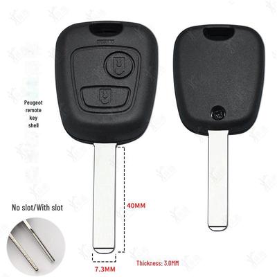 Ersatz-Fernbedienungsgehäuse für Peugeot 206 207 307 C2, gerader Autoschlüssel