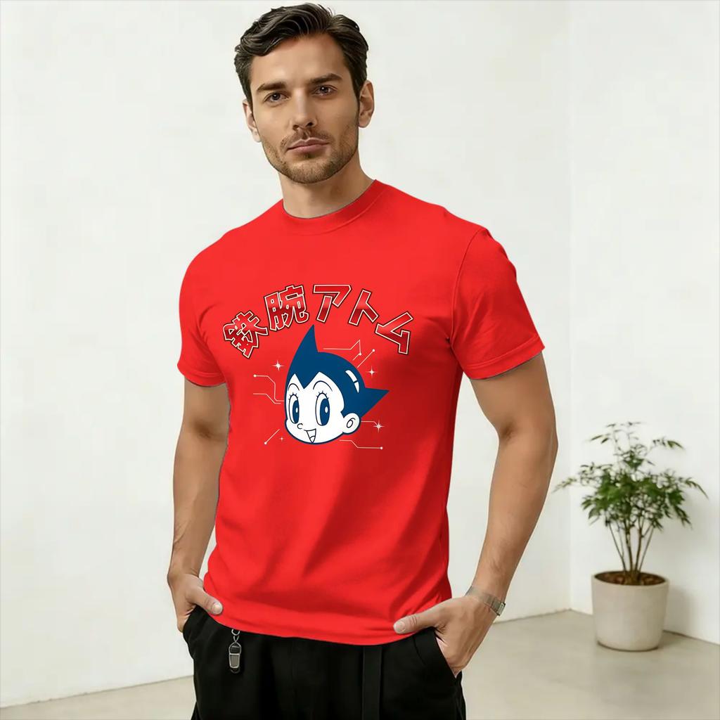 Unisexs Astro Boy Anime T Shirt Pure Cotton Clothing Funny Short Sleeve Round Collar Tee Shirt Summer TShirt