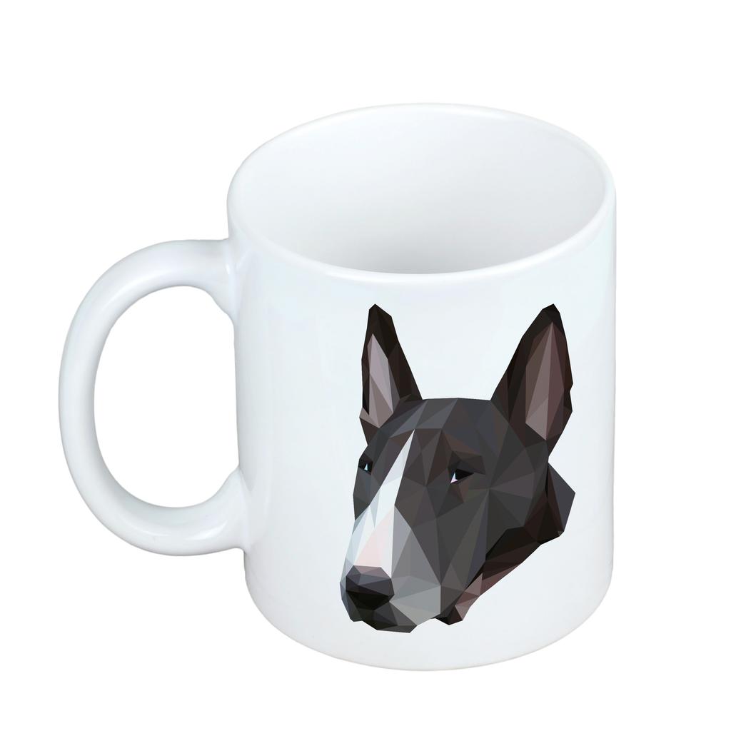 Bulterier, Bull Terrier -Kubek Ze Zdjęciem I Napisem Geometryczny Pies Art-Dog