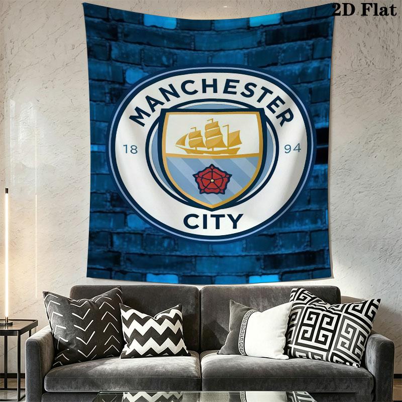 Etihad MCFC GroundWall Hanging Printed Fabric Blanket Decorative Tapestries for Bedroom Living Room Home Decor