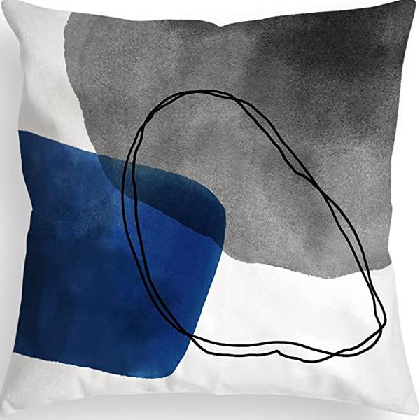 New Morandi Simple Abstract Style Pillow Linen Print Pillow Case Decorative Home Pillow Case