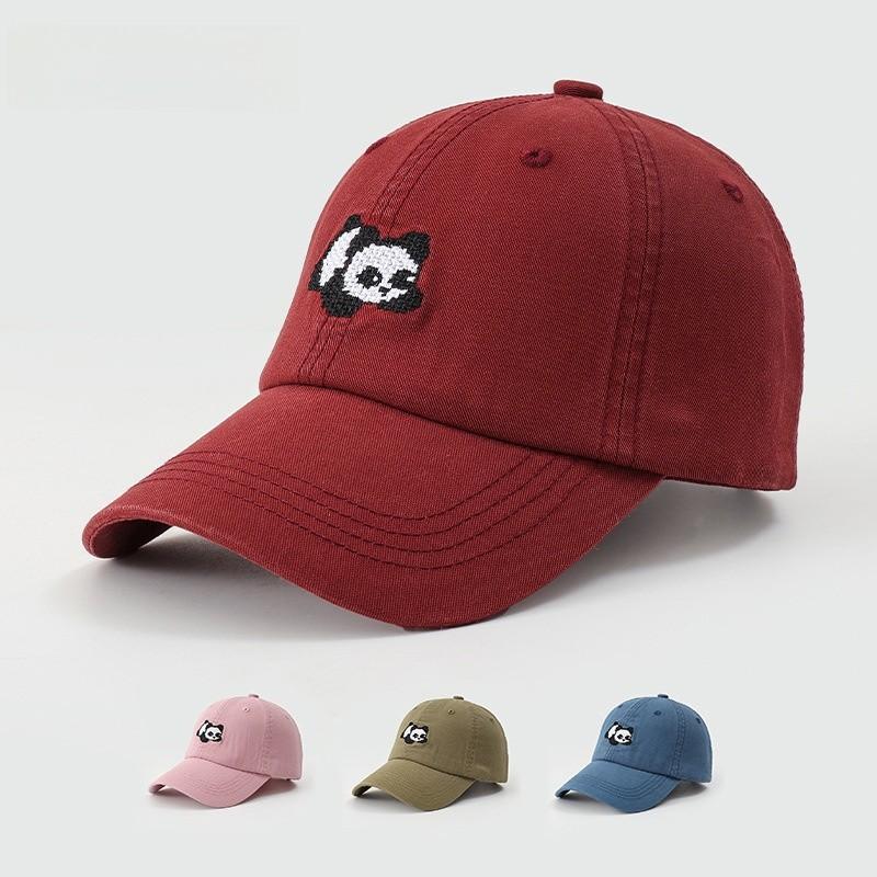 Bestickte Panda-Baseballkappe mit Sonnenschutz für den Sommer, Freizeitkleidung