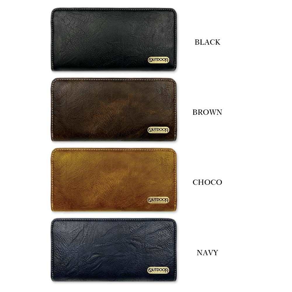 OUTDOOR Round Zipper Long Wallet (od0191) (Black)