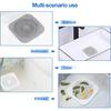 SHEFEITE 4-Pack Hair Catcher Drain Protector, Bathroom Sink Stopper, Gray/White, Anti-Clogging