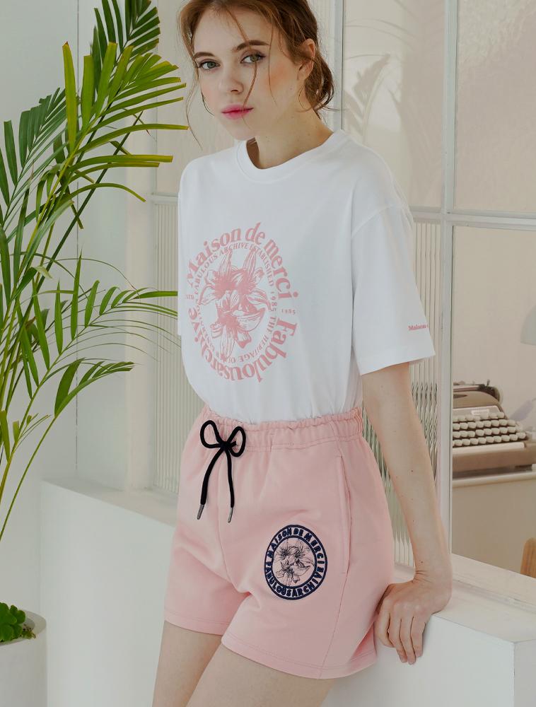 LA MAISON STUDIO Women'S Embossed Embroidery Le Ris Shorts Pink Navy (Fcc2Pt501W)