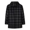 Caizi Men's Hooded Slim Fit Plaid Wool Blend Overcoat